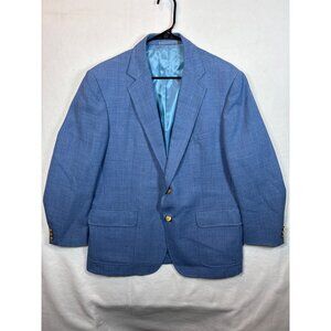 Stanley Blacker Mens Blue Blazer Jacket With Gold Buttons & Light Blue Lining